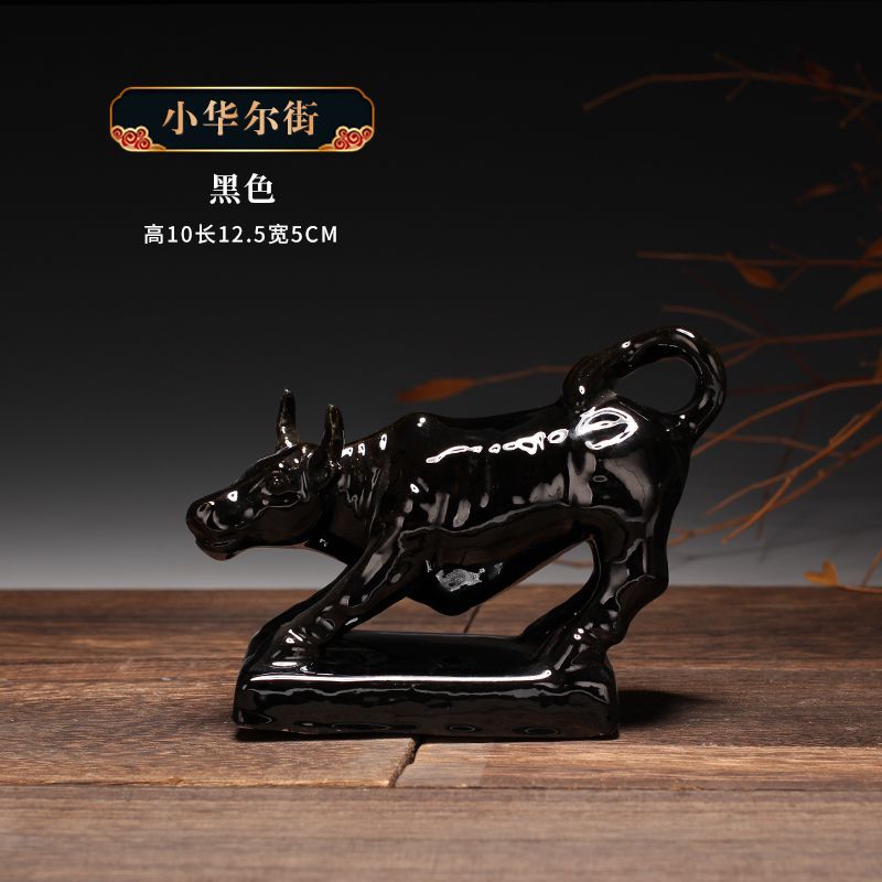 Tang Sancai ox ceramic yellow ox figurine