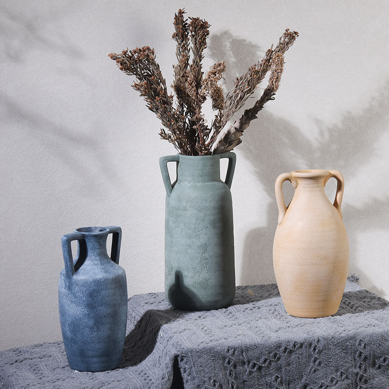 Vintage Ceramic Vase Wabi Sabi Style for Dried Flowers Floral Arrangement Home Decor Song Dynasty Pottery