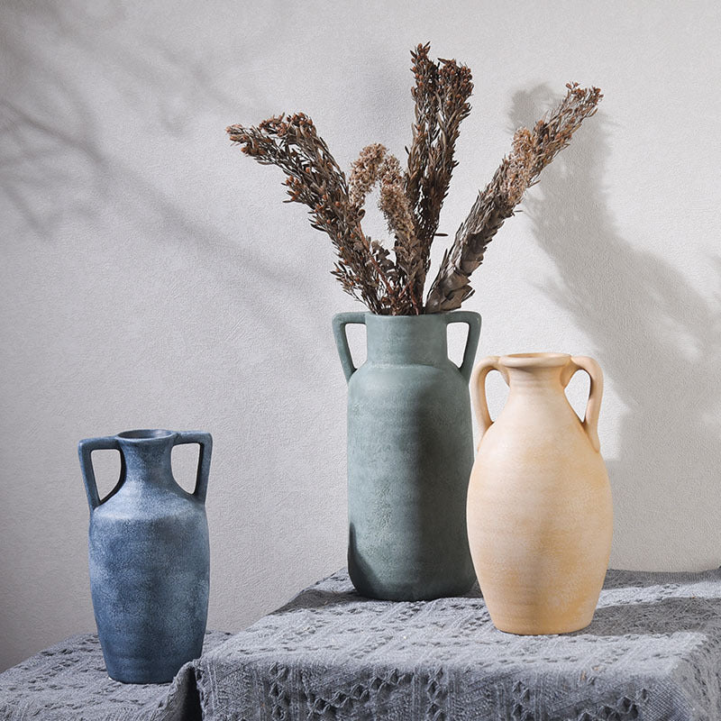 Vintage Ceramic Vase Wabi Sabi Style for Dried Flowers Floral Arrangement Home Decor Song Dynasty Pottery
