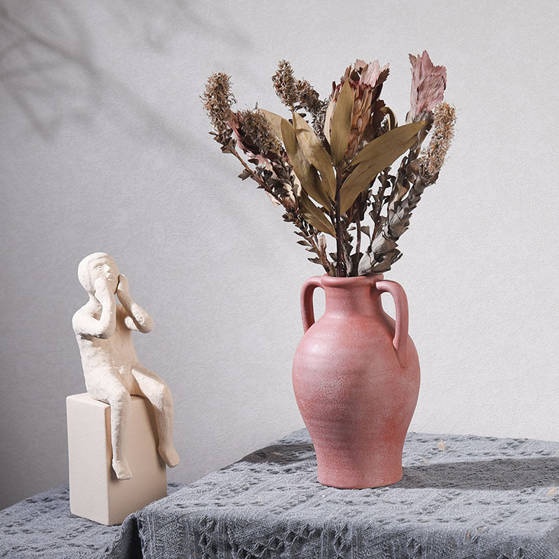 Vintage Ceramic Vase Wabi Sabi Style for Dried Flowers Floral Arrangement Home Decor Song Dynasty Pottery