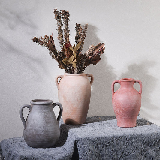 Vintage Ceramic Vase Wabi Sabi Style for Dried Flowers Floral Arrangement Home Decor Song Dynasty Pottery